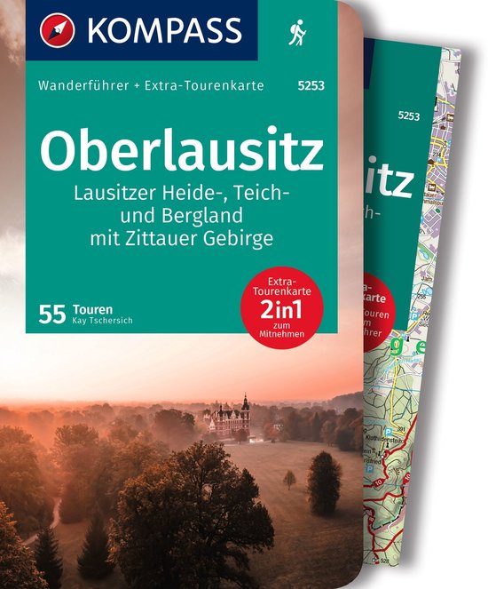 KOMPASS Wanderführer 5253 Oberlausitz, Lausitzer Heide-, Te ... - cover