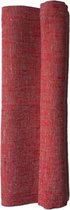 Maya de table rouge/perle 50x160