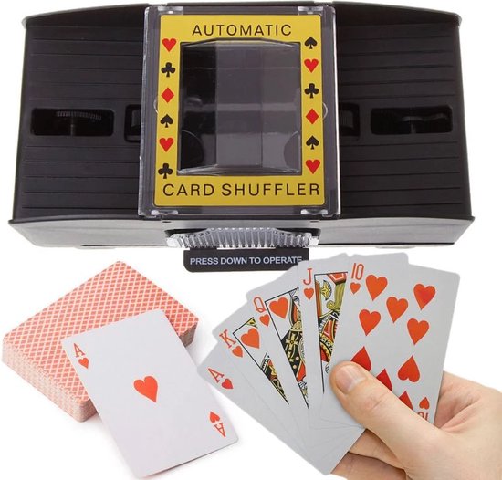Thumbnail van een extra afbeelding van het spel Kaartenschudmachine - kaartenschudder - automatische kaartenschudder - spelkaartenschudder met baterijen