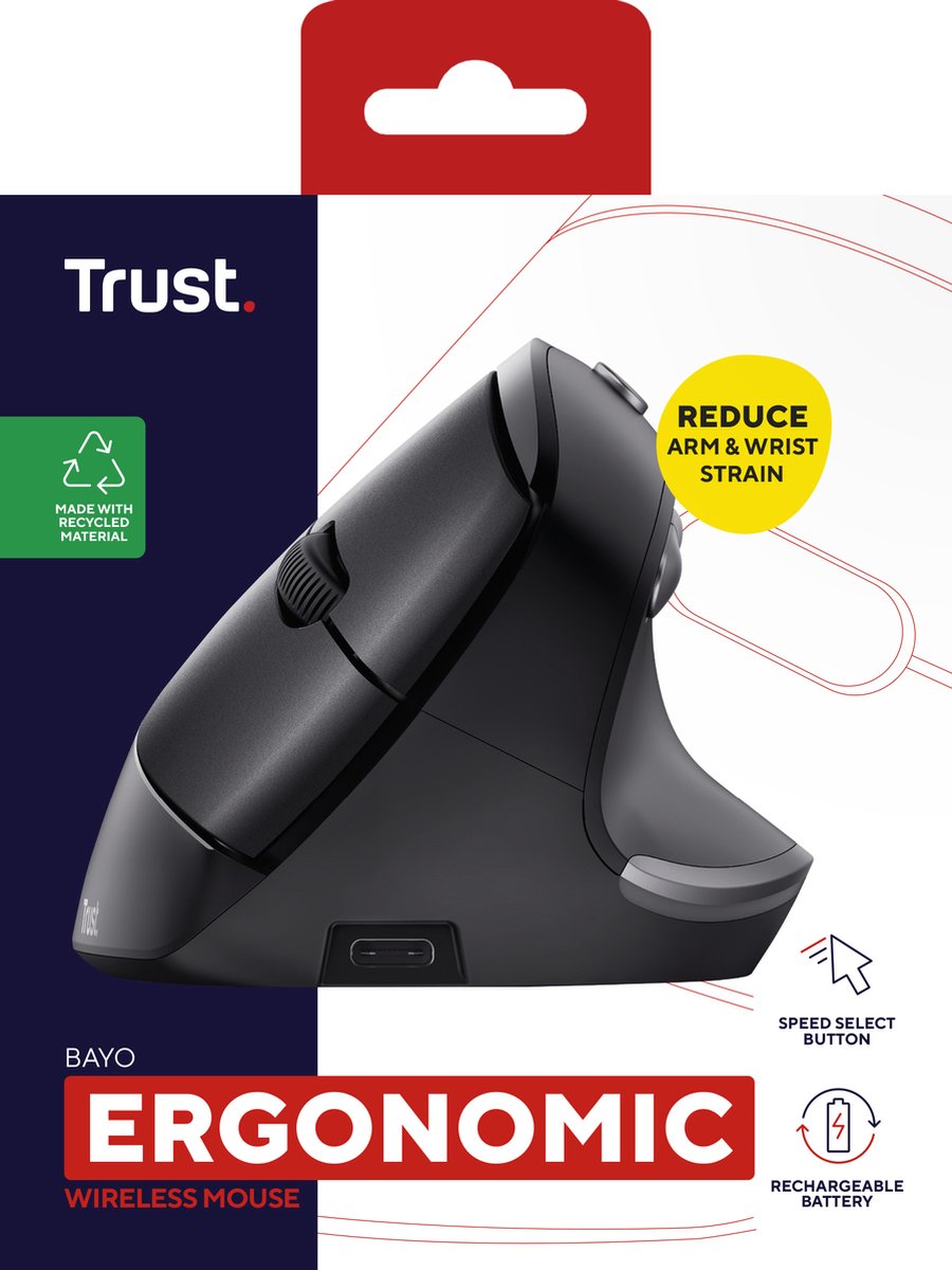 Trust Bayo Souris ergonomique rechargeable sans fil sur