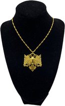 Albanese Adelaar, Ketting/Hanger, Balkan, Joegoslavië, Kracht, Moed, Vrijheid, Goudkleurig Groot