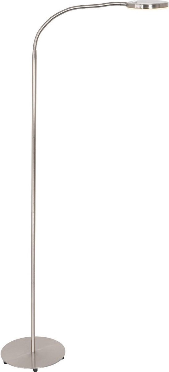 Vloerlamp Platu | 1 lichts | grijs / staal | kunststof / metaal | Ø 23 cm | 132 cm hoog | woonkamer / slaapkamer / staande lamp | modern / praktisch design