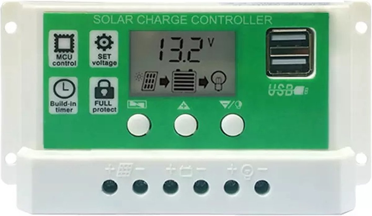 Solar PWM 20 Ampère laadregelaar met LCD