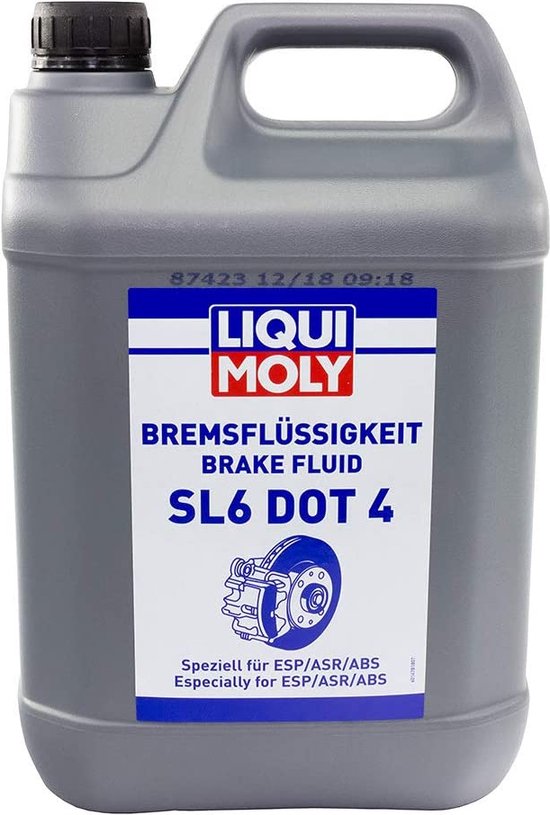 Liqui Moly Brake Fluid DOT 4 5L Audi Bmw Skoda Seat
