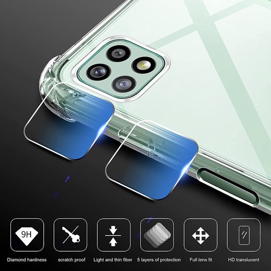 Camera Lens Glass Protector - beschermer Geschikt voor: Samsung Galaxy A22 4G - Transparant