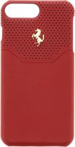 Ferrari Lusso Back Case - Geschikt voor Apple iPhone 7 Plus / iPhone 8 Plus (5.5") - Rood