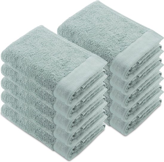Walra Remade Handdoeken 50x100 - set van 10 - Zware kwaliteit 550 g/m2 - Mint