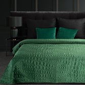 Oneiro’s luxe SALVIA Type 7 Beddensprei groen - 280x260 cm – bedsprei 2 persoons - beige – beddengoed – slaapkamer – spreien – dekens – wonen – slapen