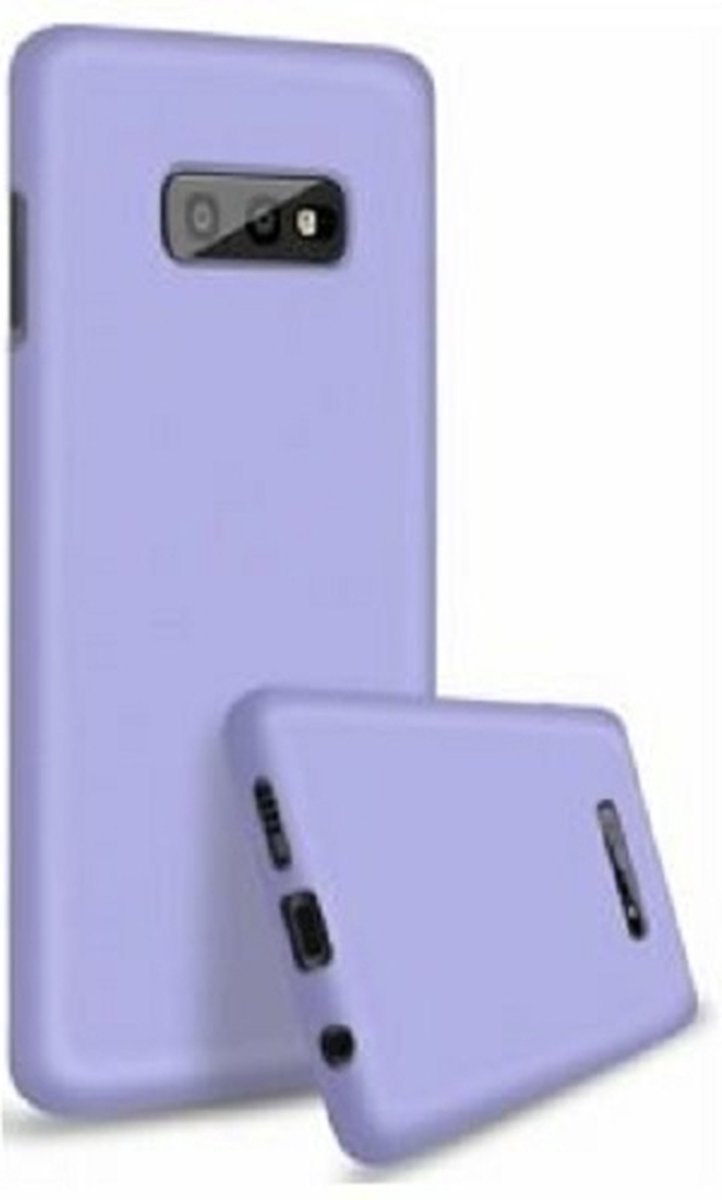 Samsung S10e Siliconen Hoesje Pastelkleur Paars