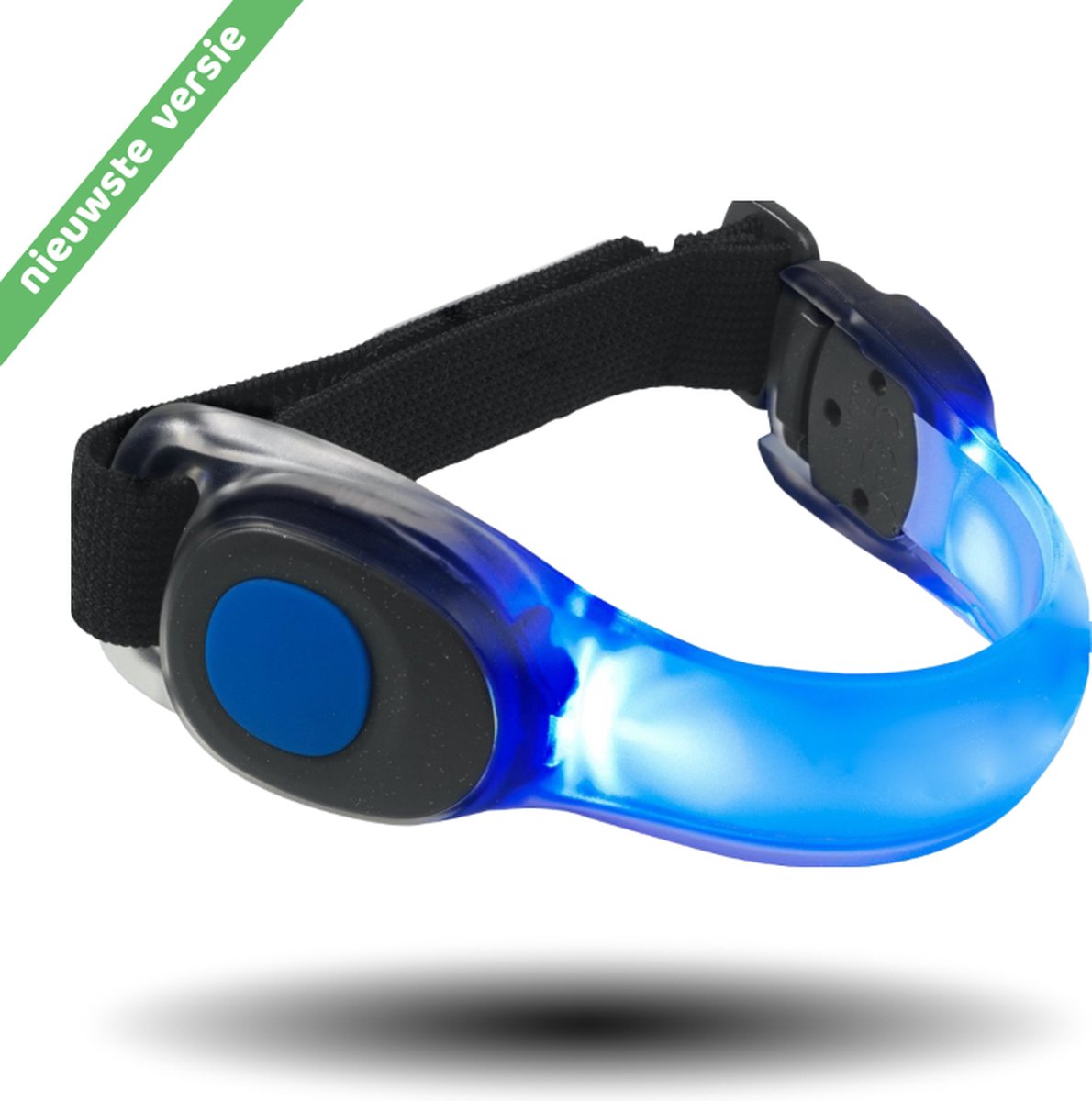 InVincer® - Hardloop verlichting - Hardloop lampje Blauw incl batterijen - LED glow armband verlichting - Running light - safety sport armband - Lampje Hardlopen - Reflecterende armband - Water resistant - Kleur: Blauw