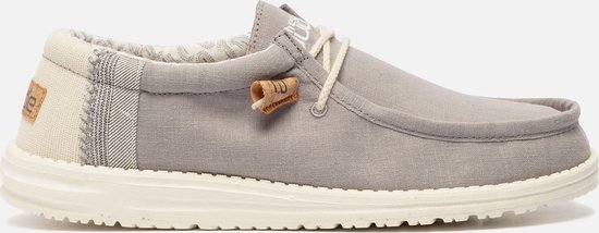 Hey Dude Wally Linen Natural instappers grijs - Heren - Maat 45 | bol.com