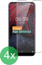 Geschikt Voor: Nokia 6.1 Plus (Nokia X6) Screenprotector 4x - screen protector - glas - bescherm - beschermglas - ZT Accessoires