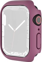 By Qubix Apple Watch 41mm Hard case (open front) - Wijnrood - Geschikt voor Apple Watch 41mm hoesje - screenprotector - Bescherming iWatch - Bescherm