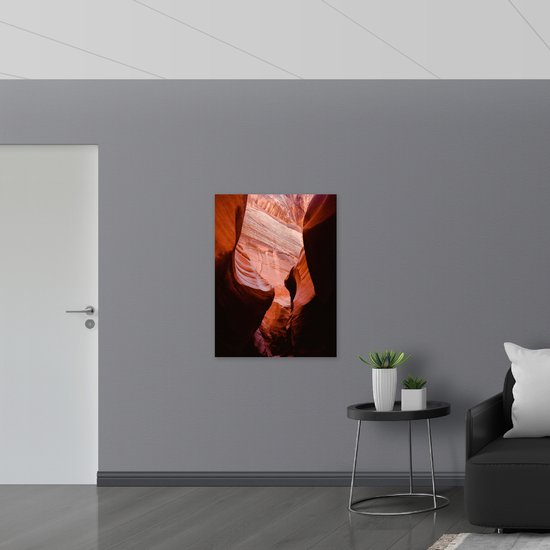 WallClassics - Toile - Antelope Canyon Ravine - 75x100 cm Tableau sur Toile (Décoration murale sur Toile)