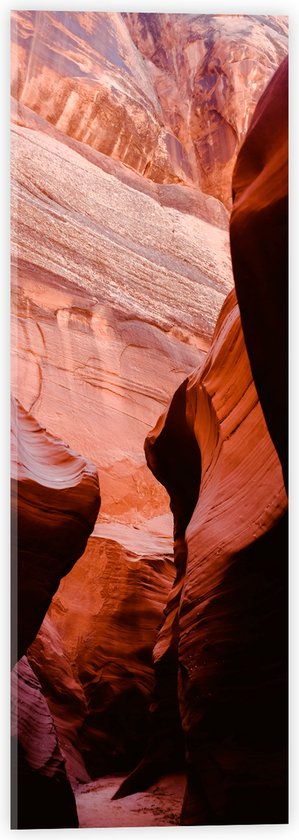 WallClassics - Acrylglas - Antelope Canyon Ravijn - 20x60 cm Foto op Acrylglas (Wanddecoratie op Acrylaat)