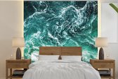 Behang - Fotobehang Oceaan - Water - Zee - Luxe - Groen - Turquoise - Breedte 280 cm x hoogte 280 cm