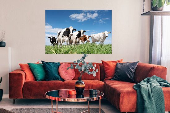 Affiche Vaches - Campagne - Pâturage - Nature - Animaux - 120x80 cm