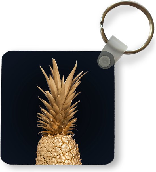 Sleutelhanger - Uitdeelcadeautjes - Ananas - Goud - Verf - Zwart - Fruit -  Luxe - Plastic | bol.com