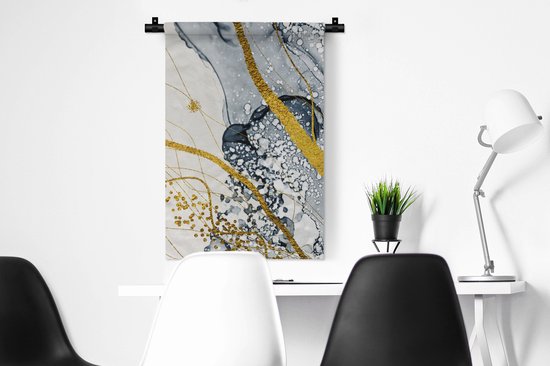 Tapisserie - Toile murale - Abstrait - Or - Nature - Art - 60x90 cm - Tapisserie