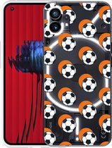 Nothing Phone (1) Hoesje Soccer Ball Orange Shadow - Designed by Cazy