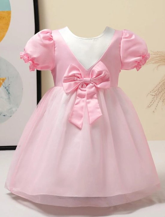 vermoeidheid vervolgens mat Prachtige schattige meisjes jurk baljurk prinsessen jurk maat 110 lichtroze  kerst... | bol.com
