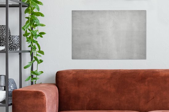 Toile Peinture Béton - Grijs - Ciment - Industriel - Structure - 60x40 cm - Décoration murale