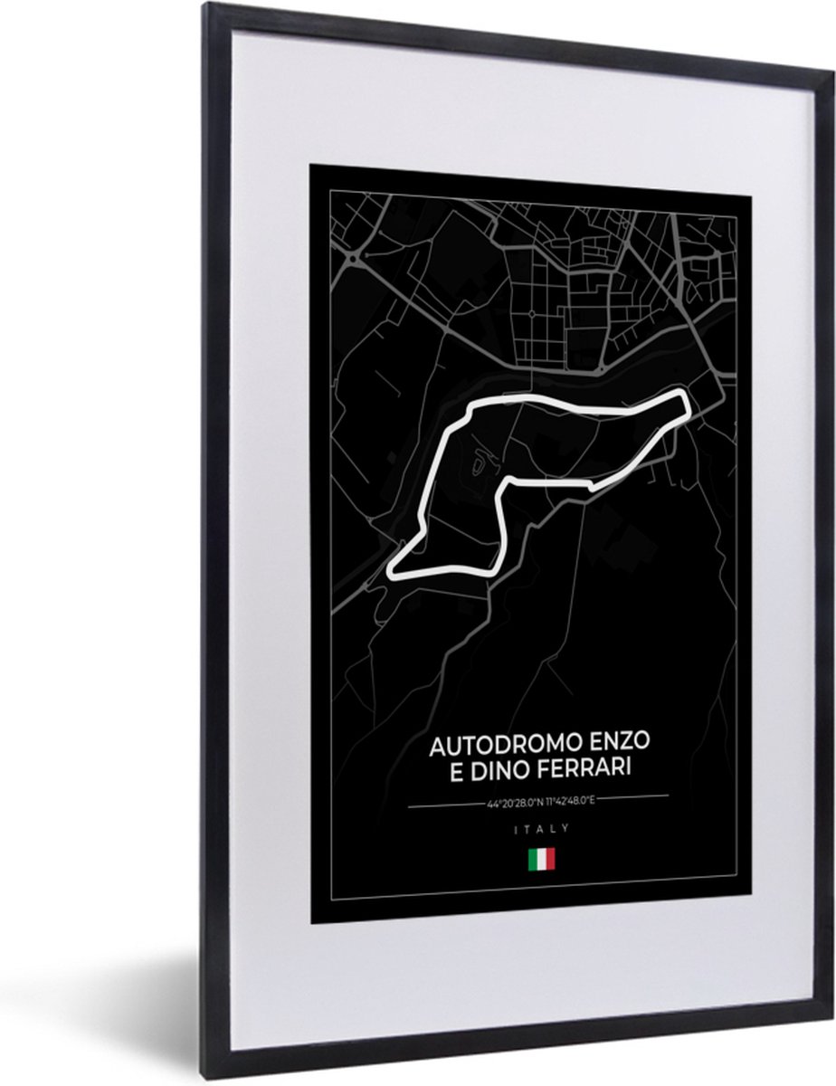 Poster F1 - Racebaan - Italië - Zwart - Autodromo Enzo e Dino Ferrari - Zwart - 80x120