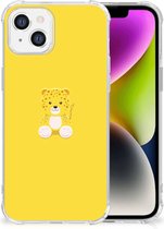 TPU Case Geschikt voor iPhone 14 Smartphone hoesje met doorzichtige rand Baby Leopard