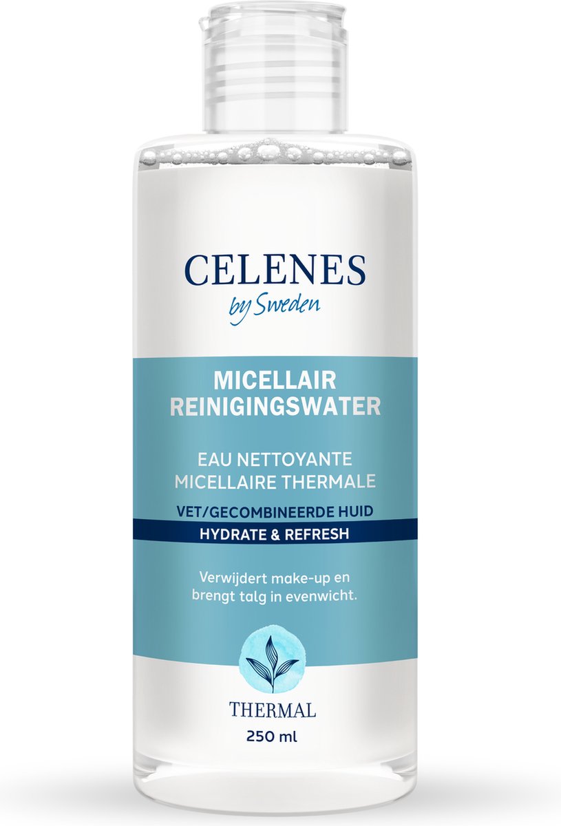 CELENES by Sweden - Thermische Micellair Reinigingswater - Vet/Gecombineerd Huid - 250ml.