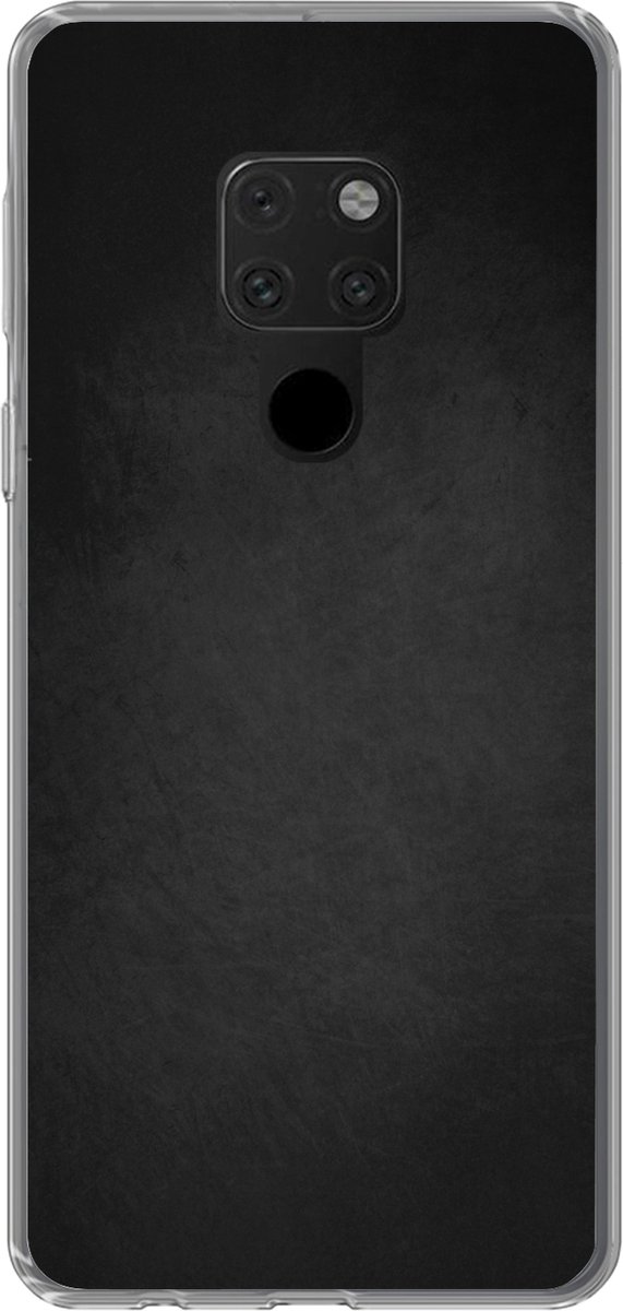 Telefoonhoesje Geschikt voor Huawei P40 Lite hoesje - Beton print - Zwart - Grijs - Structuur - Industrieel - Siliconen Telefoonhoesje Telefoonhoesje