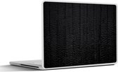 Sticker ordinateur portable - 15,6 pouces - Zwart - Design - Structure - Aspect cuir