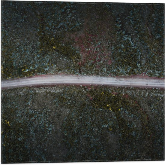 WallClassics - Drapeau - Route sans fin - Photo sur drapeau polyester 50x50 cm