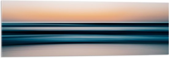 WallClassics - Acrylglas - Rustig Golvende Zee - 120x40 cm Foto op Acrylglas (Wanddecoratie op Acrylaat)
