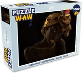 Puzzle Femme - Foulard - Or - Luxe - Puzzle - Puzzle 1000 pièces adultes