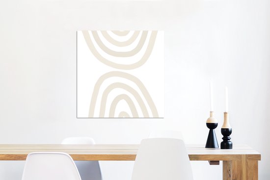 Wanddecoratie Metaal - Aluminium Schilderij Industrieel - Regenboog - Pastel - Design - Abstract - 50x50 cm - Dibond - Foto op aluminium - Industriële muurdecoratie - Voor de woonkamer/slaapkamer