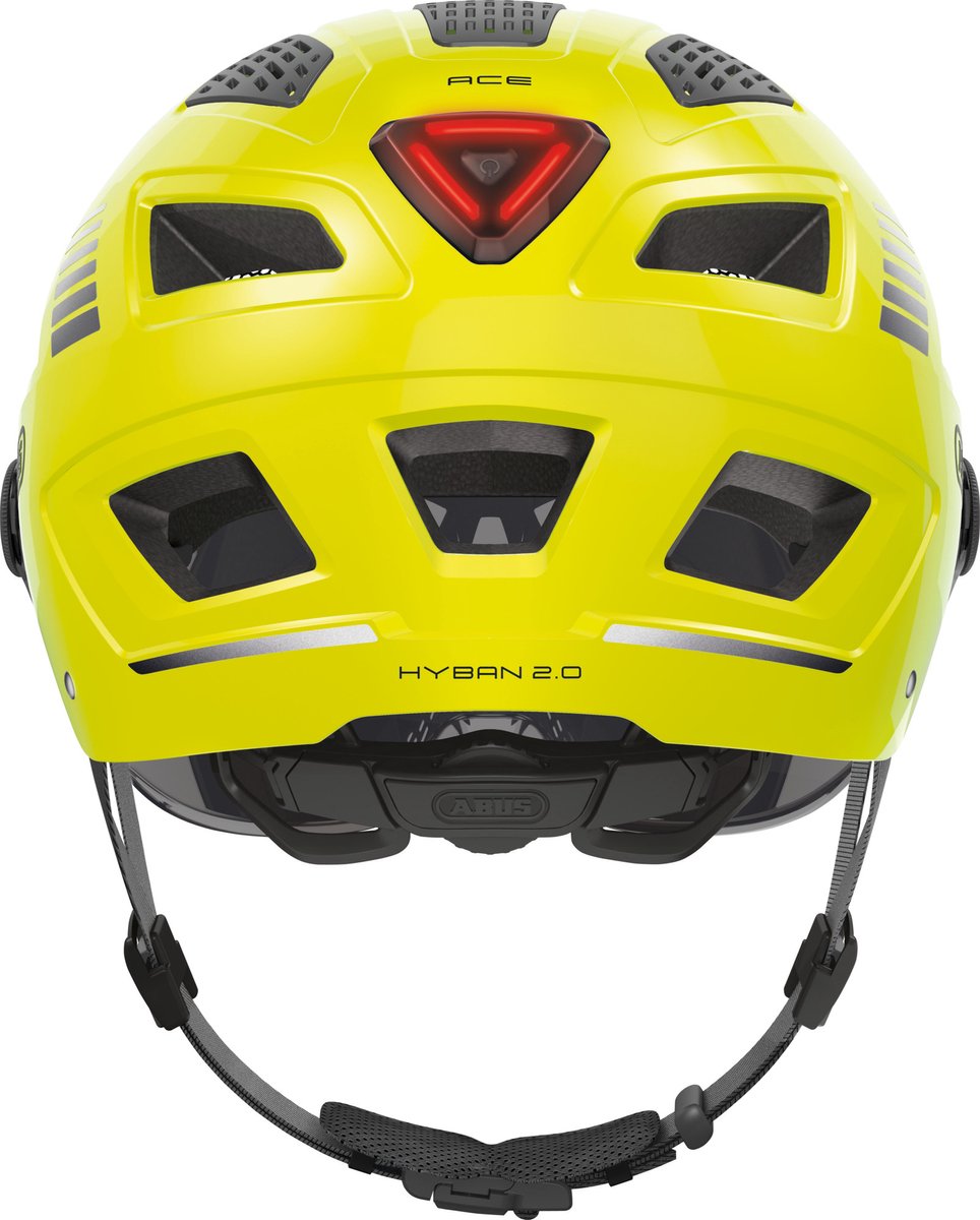ABUS Hyban 2.0 ACE Fietshelm - Maat  M (52-58 cm) - signal yellow