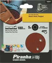 Ponceuse excentrique à disque de ponçage Piranha 115mm, 180K 5 pièces X32017