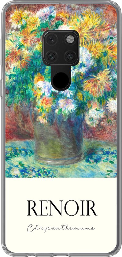 Telefoonhoesje Geschikt voor Huawei P40 Lite hoesje - Renoir - Chrysanthemums - Schilderij - Siliconen Telefoonhoesje