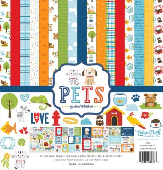 Echo Park Collection Kit 12X12 - Animal Kingdom - Carta E Adesivi Per Scrapbooking
