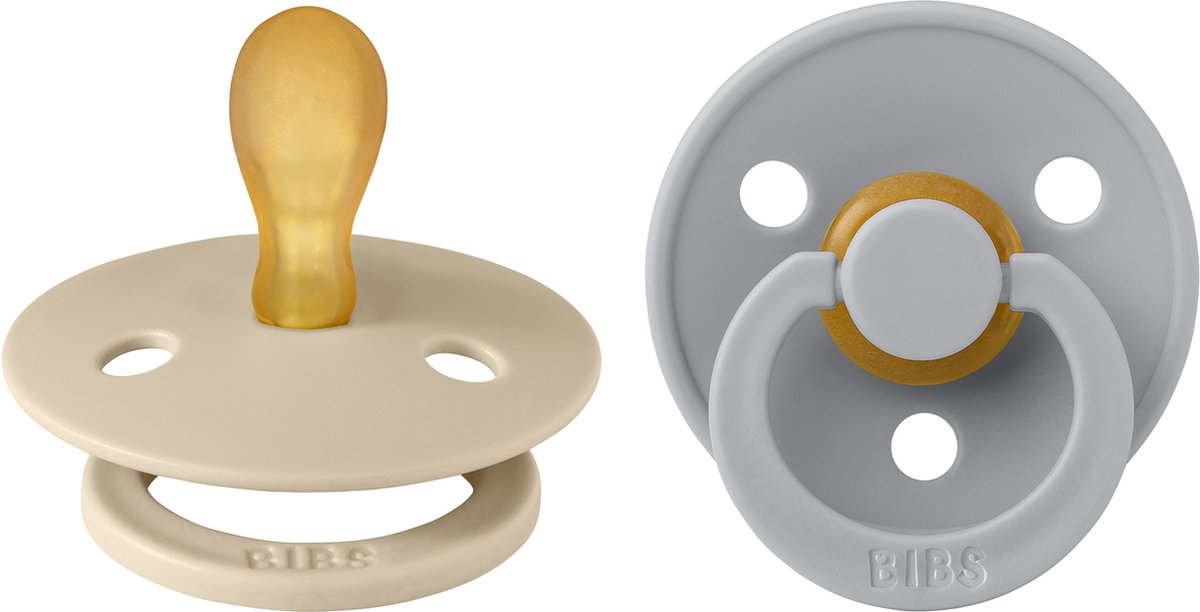 Goedkoopste BIBS - Colour Fopspeen - Symmetrisch - Maat 1 - Vanilla/Cloud - Duopack