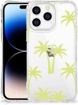 TPU Case anti-shock Apple iPhone 14 Pro Max Smartphone hoesje met doorzichtige rand Palmtrees