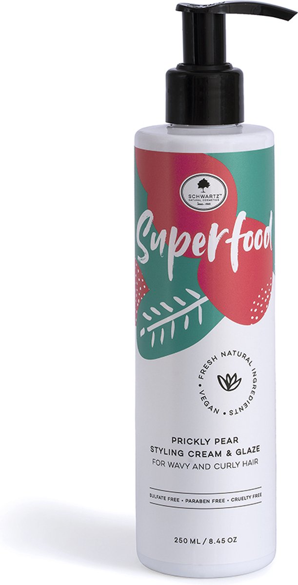 Schwartz Superfood - PrickleyPear Leave in cream-Glaze. Haarverzorging, 100% Vegan.