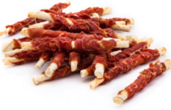 Eend twist- Gedroogde hondensnacks - kauw snack - Hond - 3kg (30x100g)
