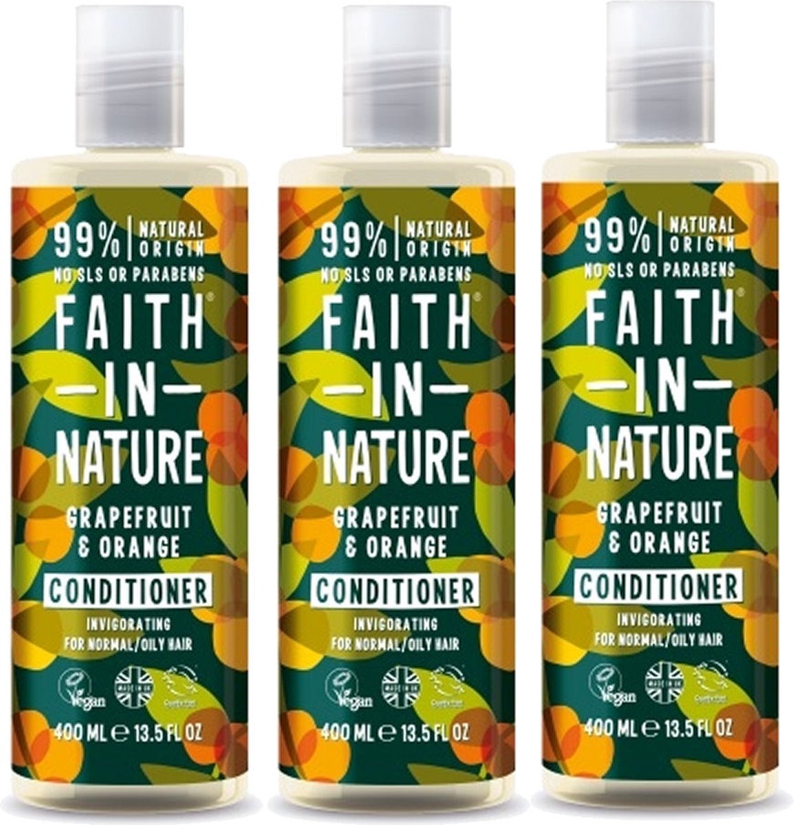 FAITH IN NATURE - Conditioner Grapefruit & Orange - 3 Pak