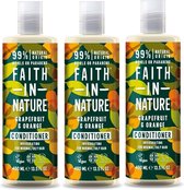 FAITH IN NATURE - Après-shampooing Pamplemousse & Orange - Lot de 3
