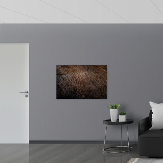 WallClassics - Verre acrylique - Vieux tronc d'arbre épais - Photo sur verre acrylique 105 x 70 cm (Décoration murale sur acrylique)