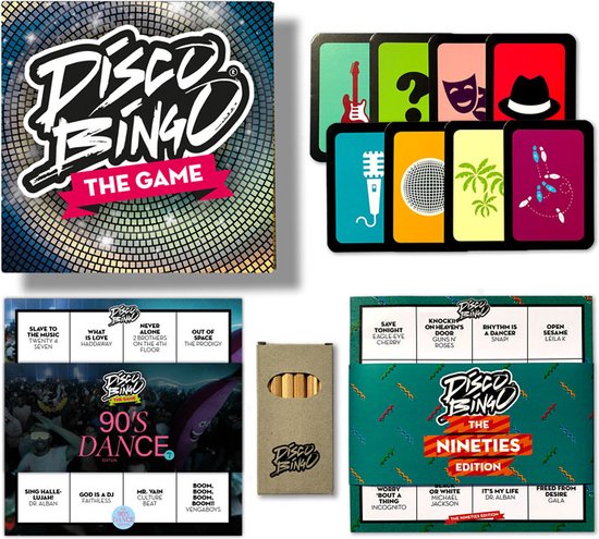 Afbeelding van het spel Disco Bingo The 90s Game Box