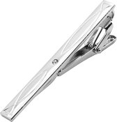 Fako Bijoux® - Dasspeld - Stropdas Clip - Tie Clip - Deluxe - Model Maurice - 60mm - Zilverkleurig