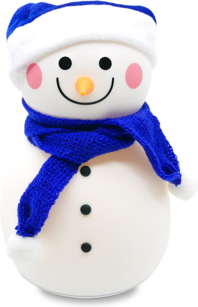 Holidayz LED Sneeuwpop Verlichting – 1 Stuk – met Ingebouwd Muziekje – 7 Verschillende Kleuren – Kerstversiering – Kerstverlichting voor Binnen – Kerst – Verlichte Kerstfiguren