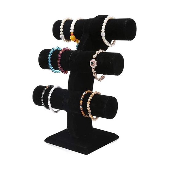 Fliex - présentoir bracelet - noir - rangement bijoux - porte bijoux |  bol.com